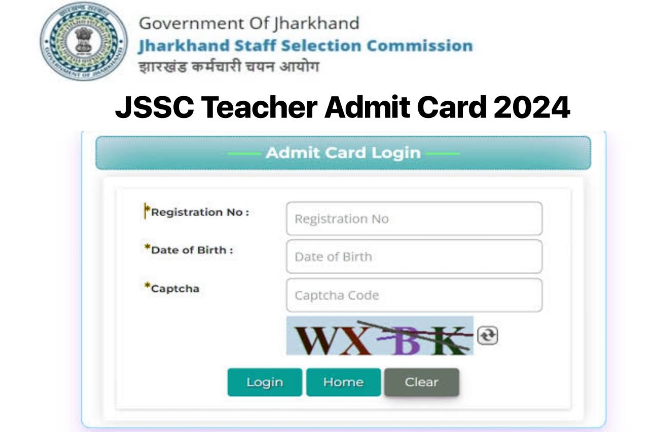 JSSC Teacher Admit Card 2024 Download Link, (Link OUT) @jssc.nic.in